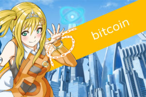 仮想通貨（暗号通貨）ビットコイン（bitcooin）の擬人化キャラクター